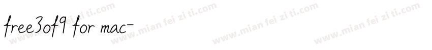 free3of9 for mac字体转换